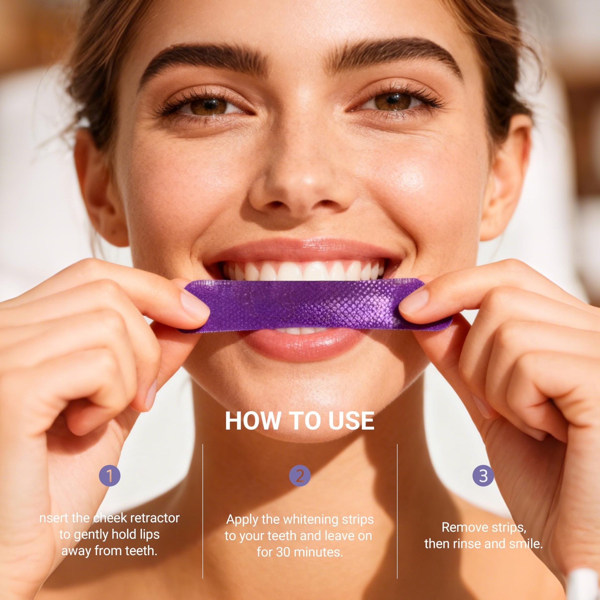 Purple Teeth Whitening Strips  - Teeth Whitening Retainer 评论和价格