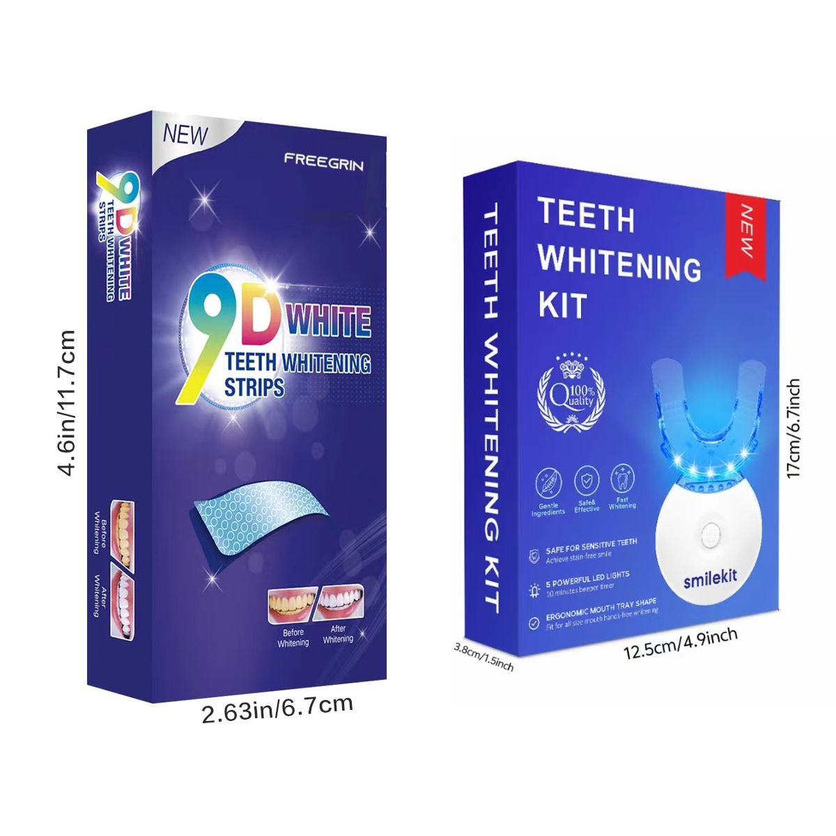 Teeth Whitening Kit - 5X LED L - Teeth Whitening Retainer 评论和价格