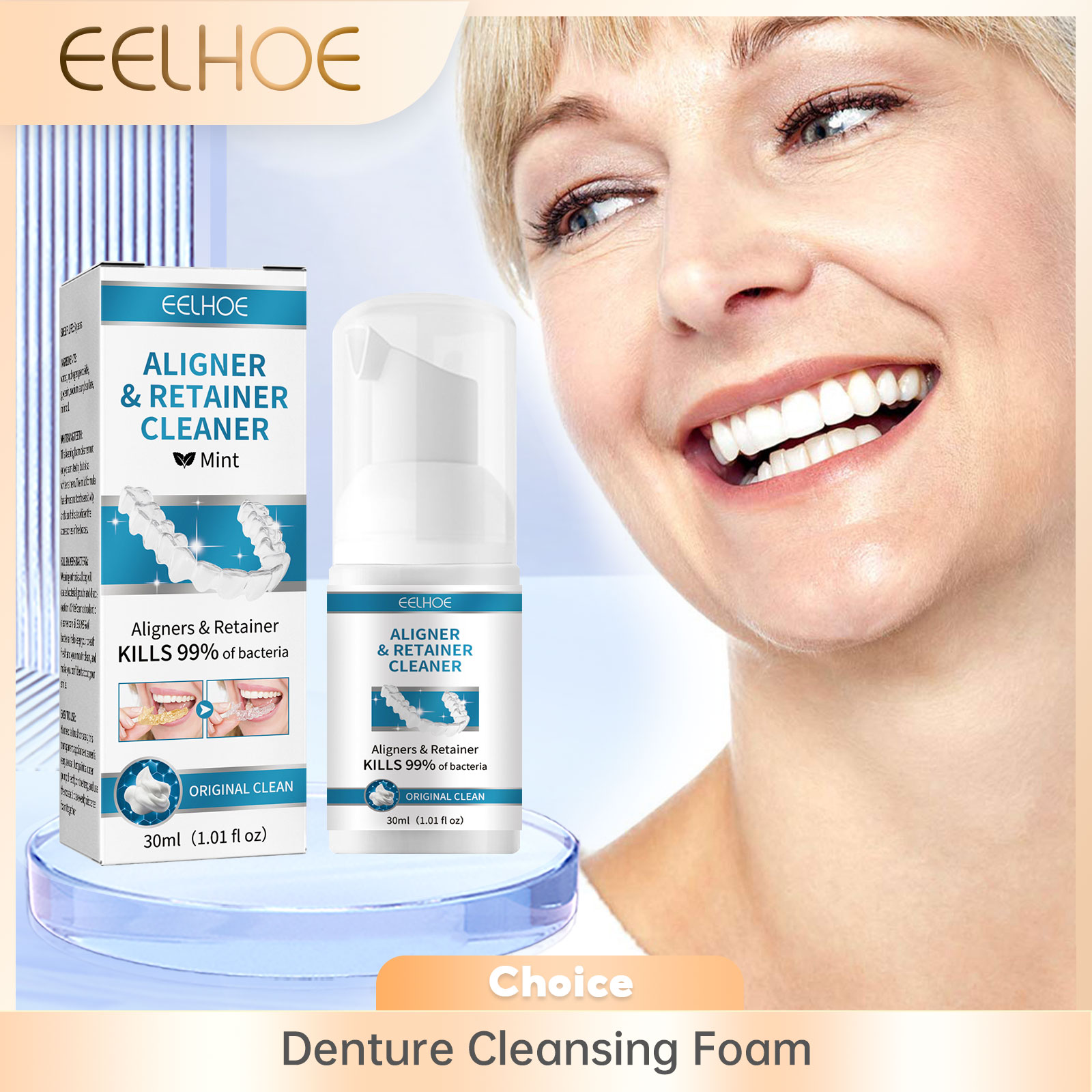 Aligner Denture Cleaner Foam D - Teeth Whitening Naturally 评论和价格