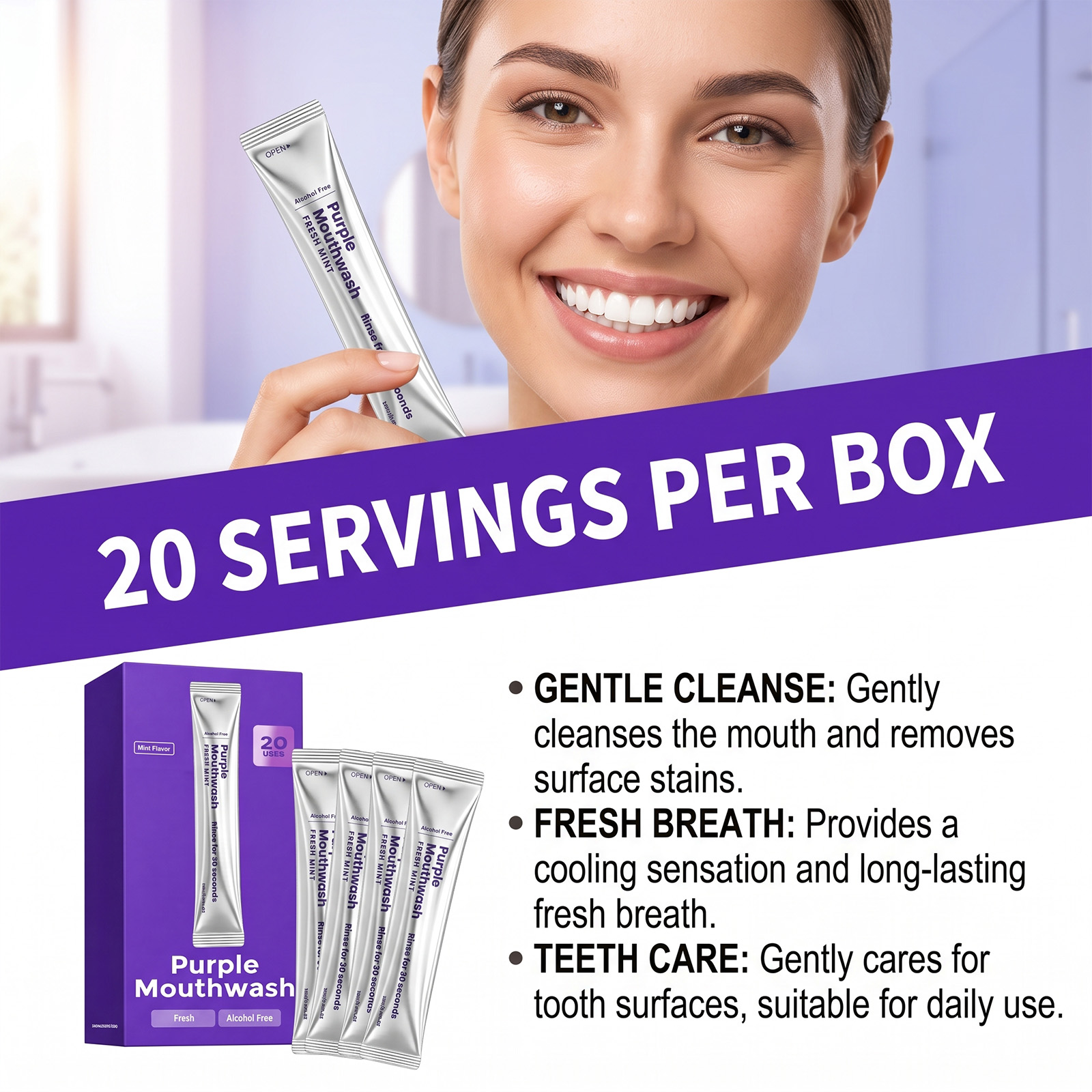 20 Pack Instant Whitening Mout - Teeth Whitening Naturally 评论和价格